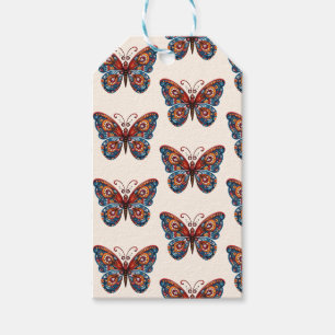 Folk Art Butterfly Geschenkanhänger