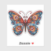 Folk Art Butterfly Sticker (Blatt)