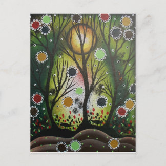 Folk Art_By Lori Everett, Day of the Dead,Tree Art Postkarte