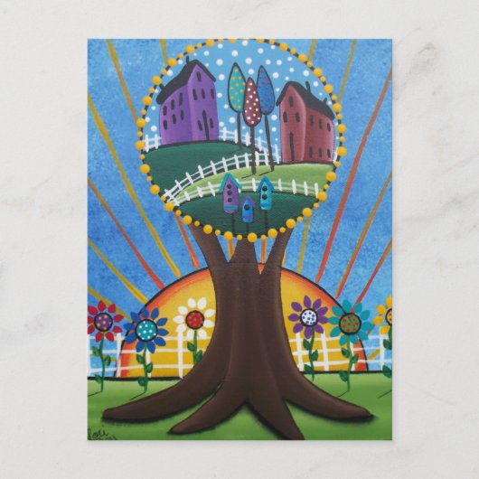 Folk Art by LORI EVERETT Postkarte (Vorderseite)