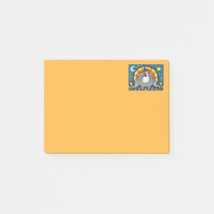 FOLK ART CANDY CORN TURKEY PILGRIM, ERNTEDANK POST-IT KLEBEZETTEL