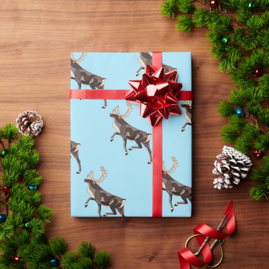 Folk Art Caribbean/Reindeer Geschenkpapier (Feiertagsgeschenk)