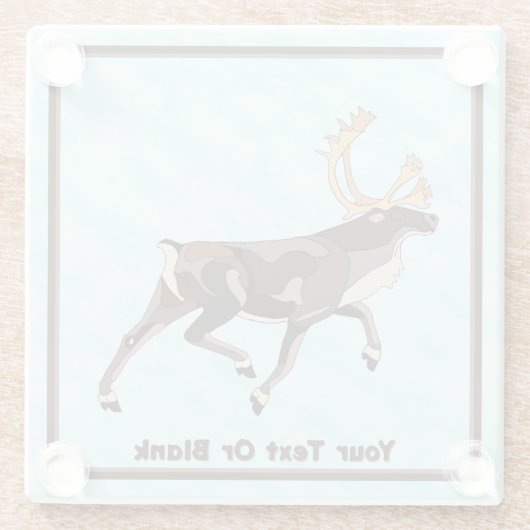 Folk Art Caribbean/Reindeer Glasuntersetzer (Rückseite)