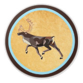 Folk Art Caribbean/Reindeer Keramikknauf (Vorderseite)
