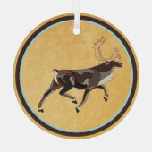 Folk Art Caribbean/Reindeer Ornament Aus Glas (Rückseite)