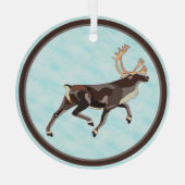 Folk Art Caribbean/Reindeer Ornament Aus Glas (Rückseite)