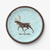 Folk Art Caribbean/Reindeer Pappteller (Vorderseite)