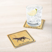 Folk Art Caribbean/Reindeer Rechteckiger Pappuntersetzer (Vor Ort)