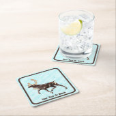 Folk Art Caribbean/Reindeer Rechteckiger Pappuntersetzer (Vor Ort)