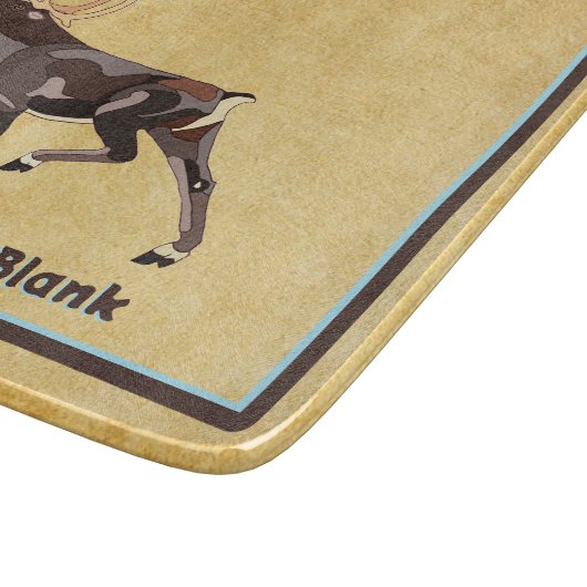 Folk Art Caribbean/Reindeer Schneidebrett (Ecke)