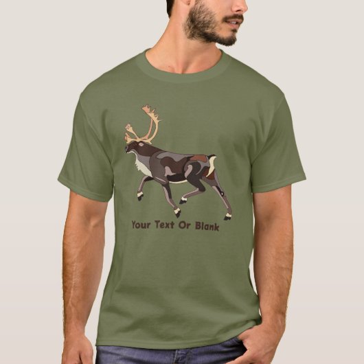 Folk Art Caribbean/Reindeer T-Shirt (Vorderseite)