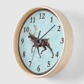 Folk Art Caribbean/Reindeer Uhr (Winkel)