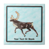 Folk Art Caribou/Reindeer Fliese (Vorderseite)
