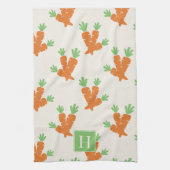 Folk Art Carrot Scatter Geschirrtuch (Vertikal)