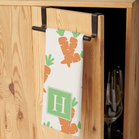 Folk Art Carrot Scatter Geschirrtuch (Drittel gefaltet)