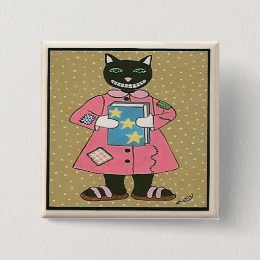 Folk Art CAT Button (Vorderseite)
