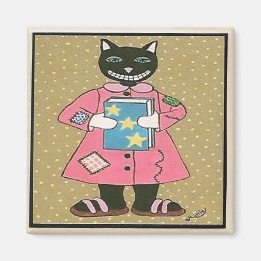 Folk Art CAT Magnet (Vorne)