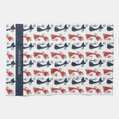 Folk Art Cat Pattern | Farmhouse Geschirrtuch (Horizontal)