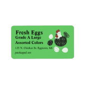 Folk Art Chicken Ei Label Adressaufkleber (Vorne)