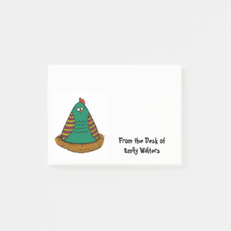 Folk Art Chicken Notepad Post-it Klebezettel