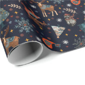 Folk Art Christmas  Geschenkpapier (Rolleneckpunkt)