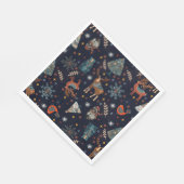 Folk Art Christmas Serviette (Ecke)