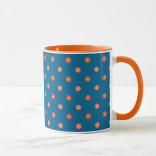 Folk Art Collection Polka Dots Ringer Coffee Tasse