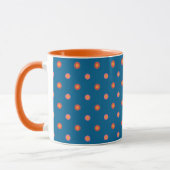 Folk Art Collection Polka Dots Ringer Coffee Tasse (Links)