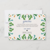 Folk Art Colorful Floral Fiesta Spanish Wedding Dankeskarte (Vorderseite)
