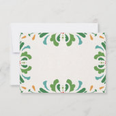 Folk Art Colorful Floral Fiesta Spanish Wedding Dankeskarte (Rückseite)