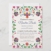 Folk Art Colorful Floral Fiesta Spanish Wedding Einladung (Vorderseite)