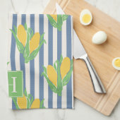 Folk Art Corn Stripe Geschirrtuch (Viertel Falte)