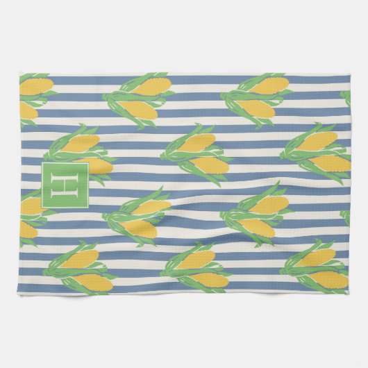 Folk Art Corn Stripe Geschirrtuch (Horizontal)