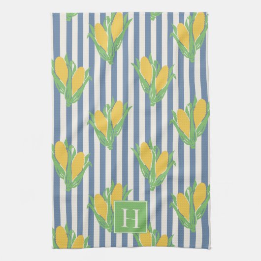 Folk Art Corn Stripe Geschirrtuch (Vertikal)