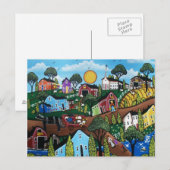 FOLK ART Country Living by LORI EVERETT Postkarte (Vorne/Hinten)