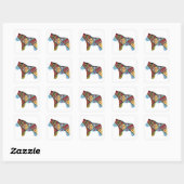 Folk Art Dala Horse Sticker (Blatt)
