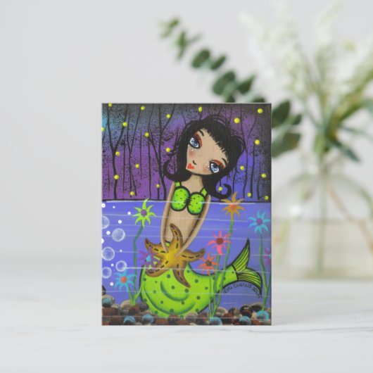 Folk Art Day of the Dead by Lori Everett Postkarte (Stehend Vorderseite)