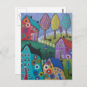 FOLK ART Day's Gone By LORI EVERETT Postkarte (Vorne/Hinten)