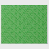 Folk Art Deer Forest Green Gift Geschenkpapier (Flach)