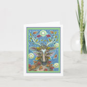 FOLK ART DEIN IM HERBSTWALD, BIRD NEST Blank Karte (Vorderseite)