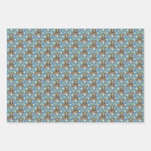 FOLK ART DEIN IM HERBSTWALD, VOGELNEST GESCHENKPAPIER SET (Vorderseite 2)