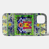Folk Art Denim initiale Hippie Case-Mate iPhone Hülle (Rückseite (Horizontal))