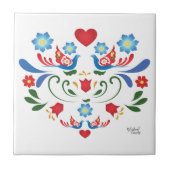 Folk Art Design Keramik Tile Fliese (Vorderseite)