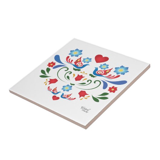Folk Art Design Keramik Tile Fliese (Seite)