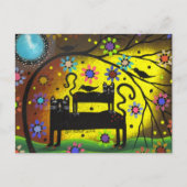 Folk Art Double Trouble von Lori Everett Postkarte (Vorderseite)