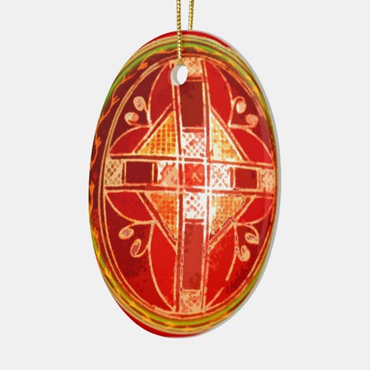 Folk Art Egg Keramik Ornament (Links)