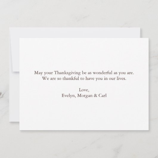 Folk Art Ernte Herbst lässt glückliches Erntedankf Karte (Rückseite)