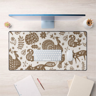 Folk Art Erntedank Desk Mat Schreibtischunterlage