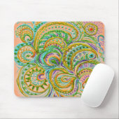 Folk Art Fantasy Pattern Mousepad (Mit Mouse)