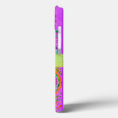 Folk Art Fantasy Pattern & Name Case-Mate iPhone Hülle (Rückseite / Links)